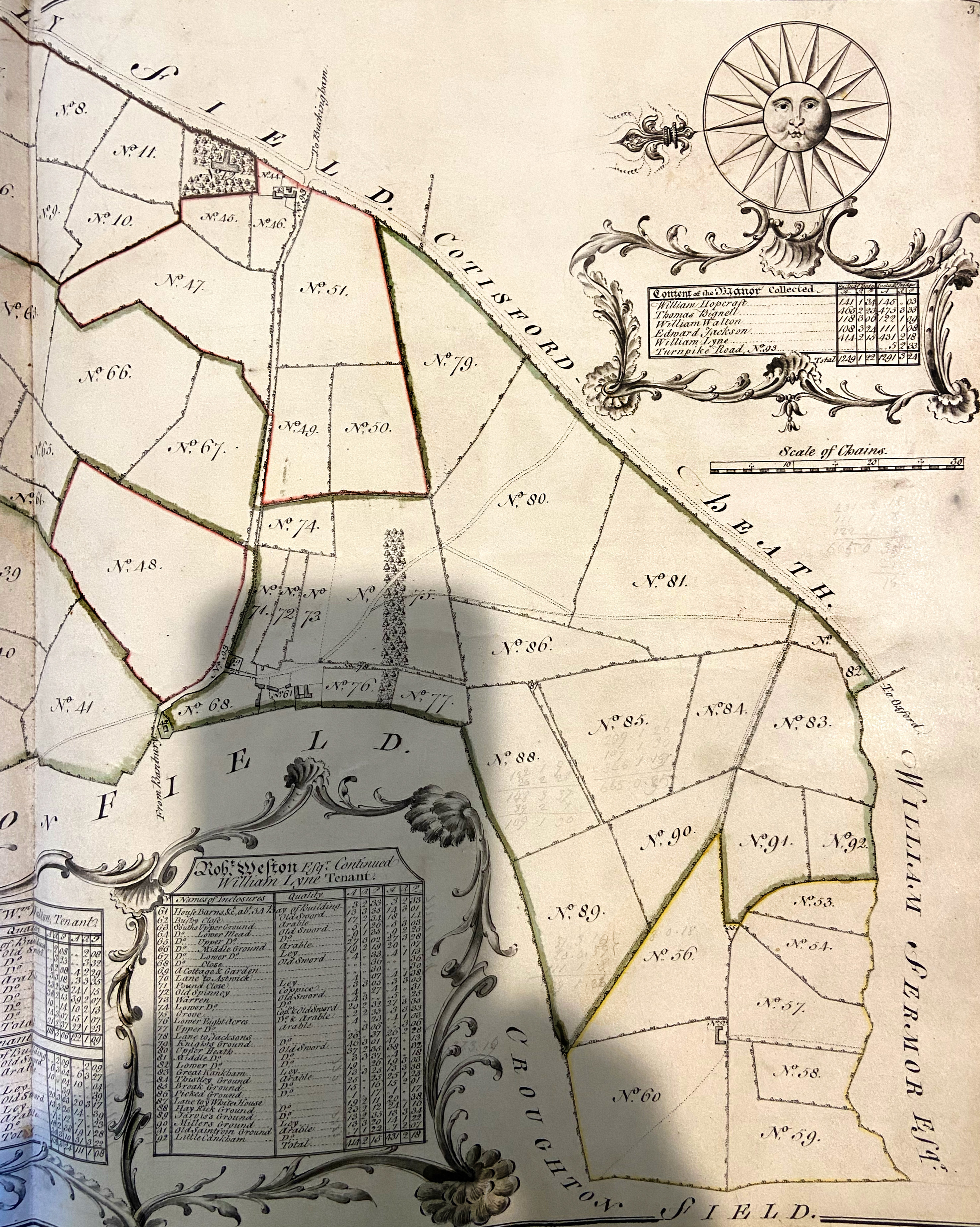 William Lyne Tenant Holding Magdalen College Map 1769